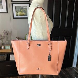 Coach Coral Leather Tote Bag